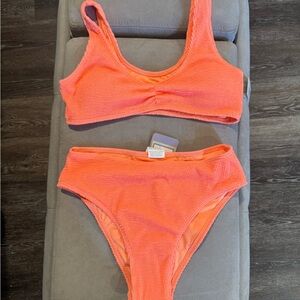 Vibrant Coral Orange Bikini Set